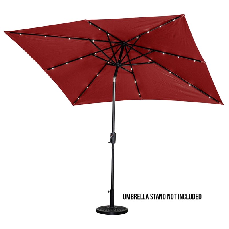 9 Ft. X 7 Ft. Rectangle Solar Umbrella (Color May Vary)
