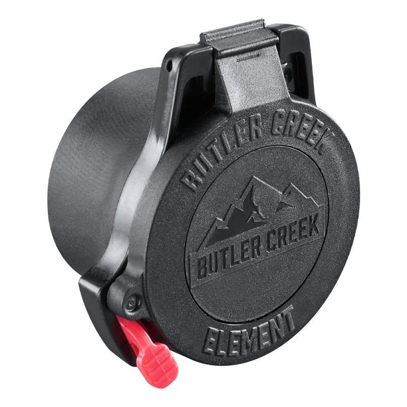 Butler Creek Element Flip-Open Scope Cap Eye Piece Size 02 - Black (Clam)
