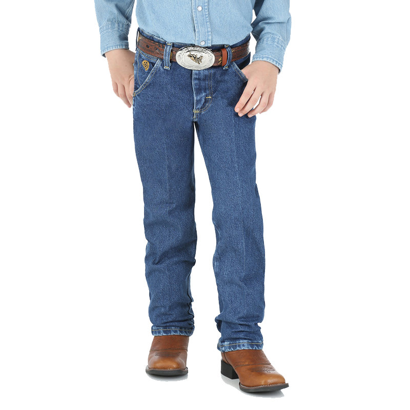 Wrangler Youth George Strait Original Fit Jeans - Heavy Denim Stone, 11, Slim