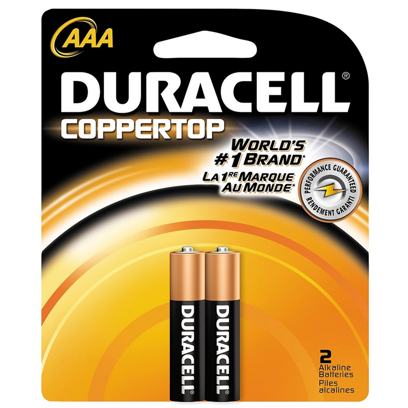 Duracell AAA Coppertop Battery, 2 pack