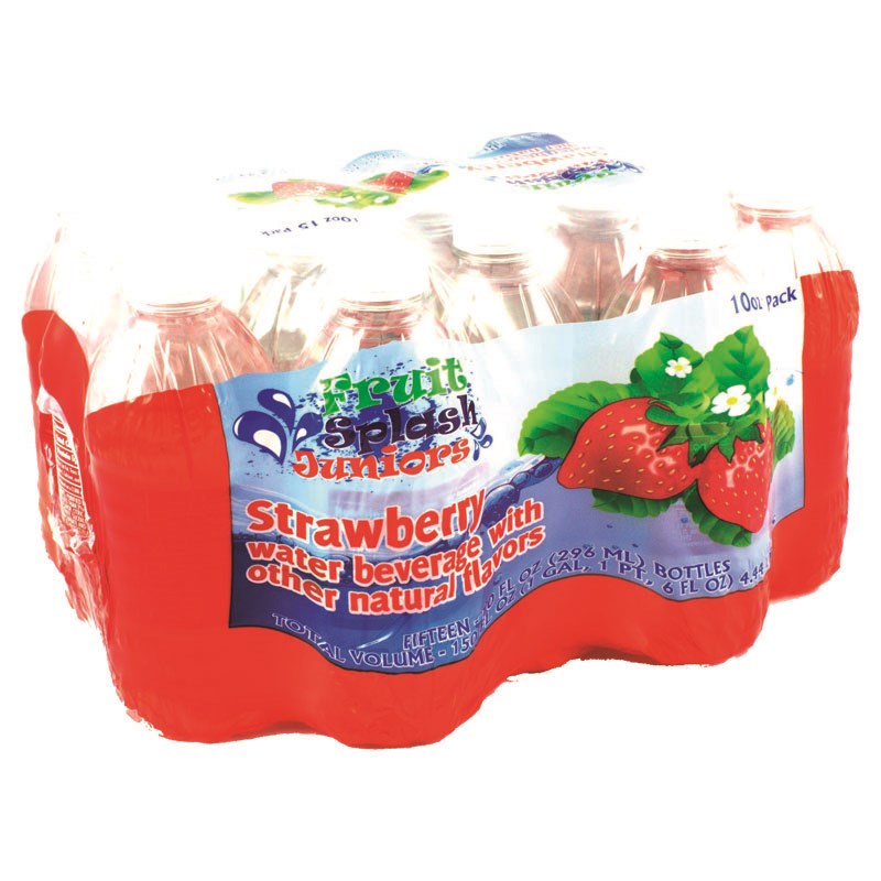 Fruit Splash Junior Strawberry Flavored Water, 10 oz, 15 pack