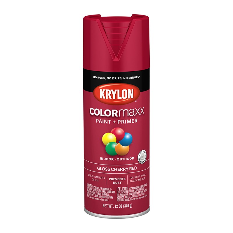 Krylon COLORmaxx Spray Paint Gloss Cherry Red 12oz