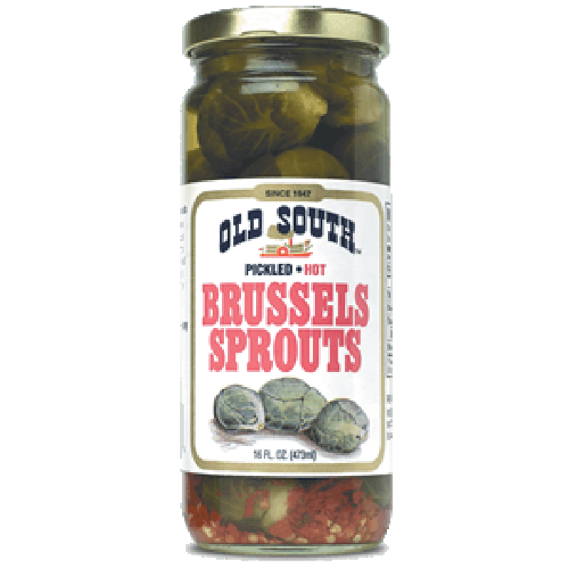 Old South Pickled Brussels Sprouts, Hot, 16 oz