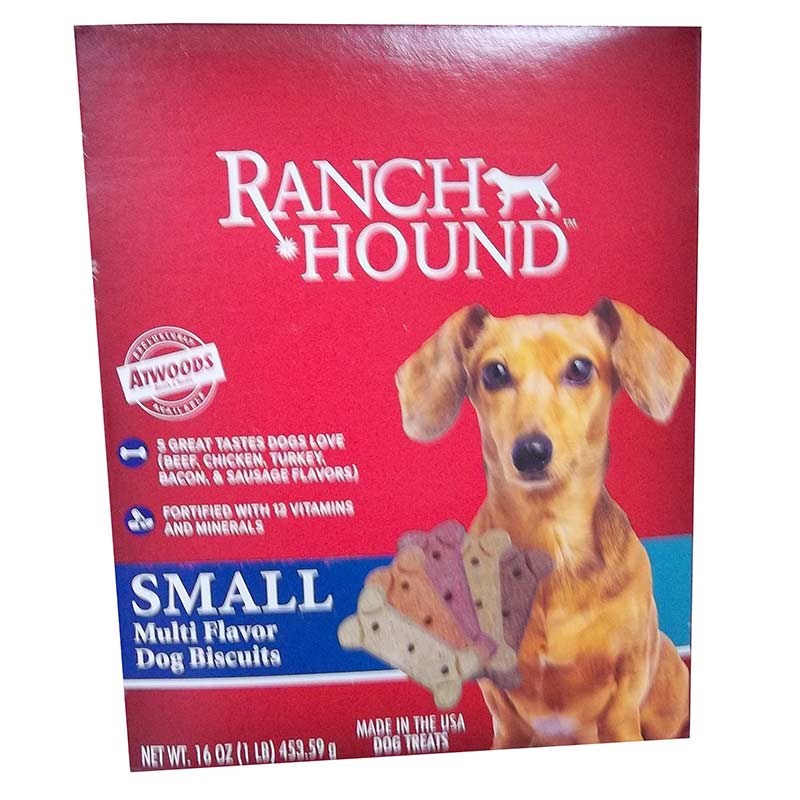 Ranch Hound Dog Biscuit Multi Flavor Small 1 lb