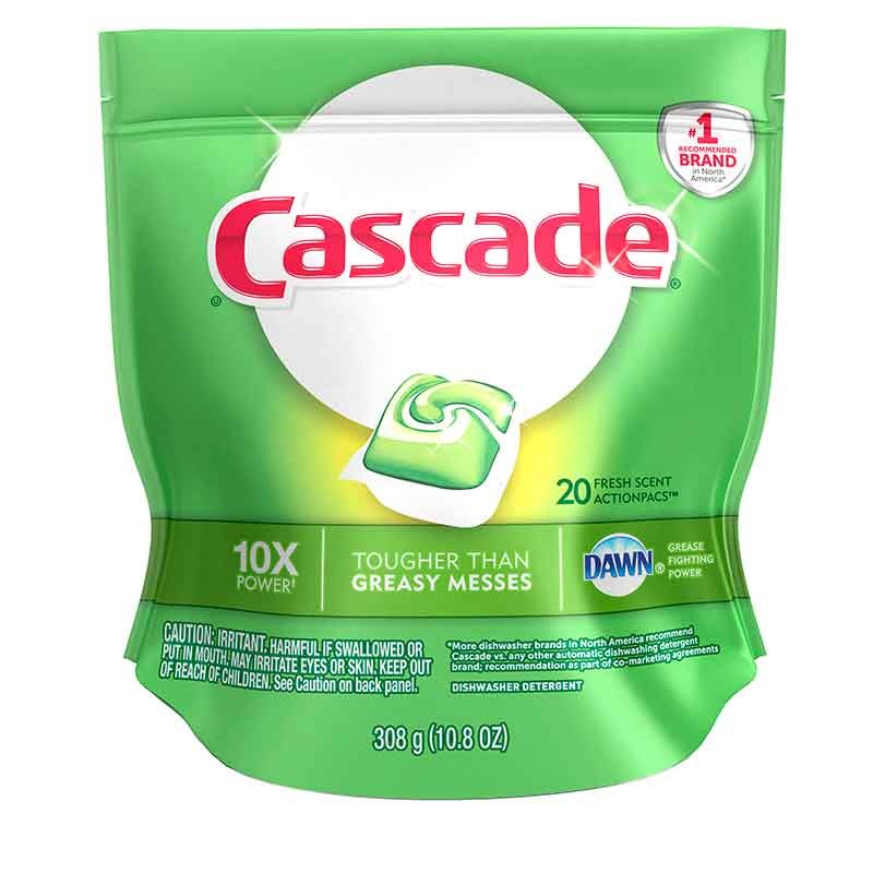Cascade ActionPacs Diswasher Detergent, 20 count