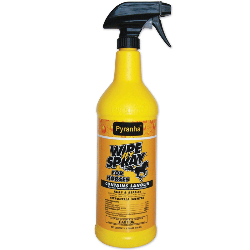 Pyranha Wipe N Spray for Horses, 32 oz