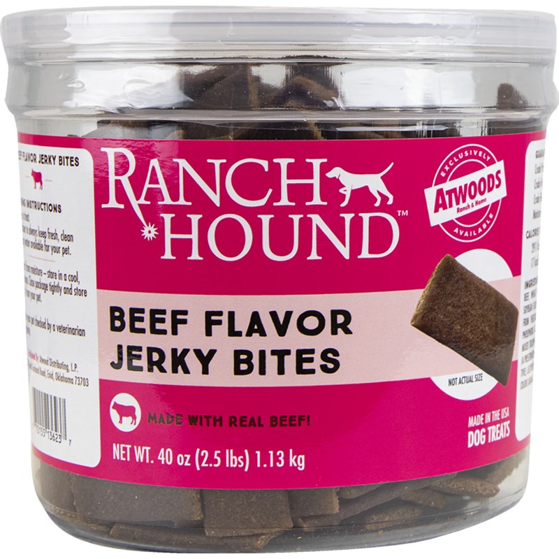 Ranch Hound Dog Treat Beef Flavor Jerky Bite 40 oz