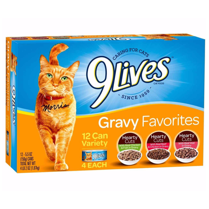 9 Lives Gravy Favorites Variety Pack, 12 pack