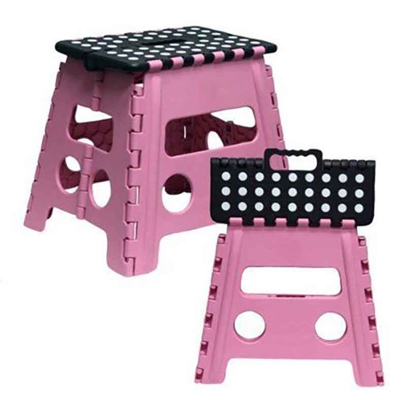 Grip Foldable Plastic Stool, Color May Vary