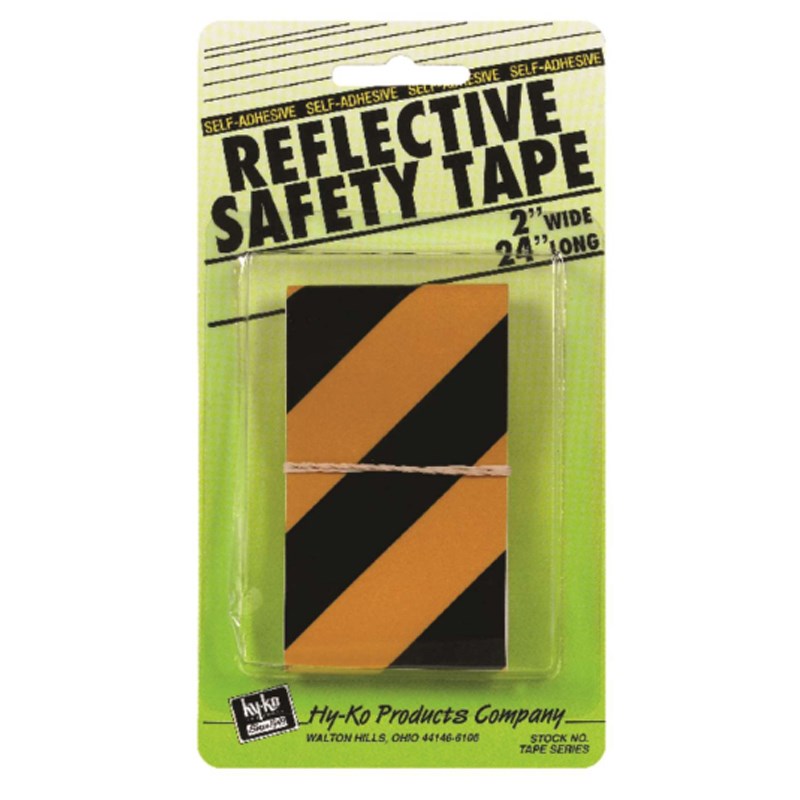 Hy-Ko 24 in. Rectangle Black/Yellow Reflective Safety Tape 5 pk
