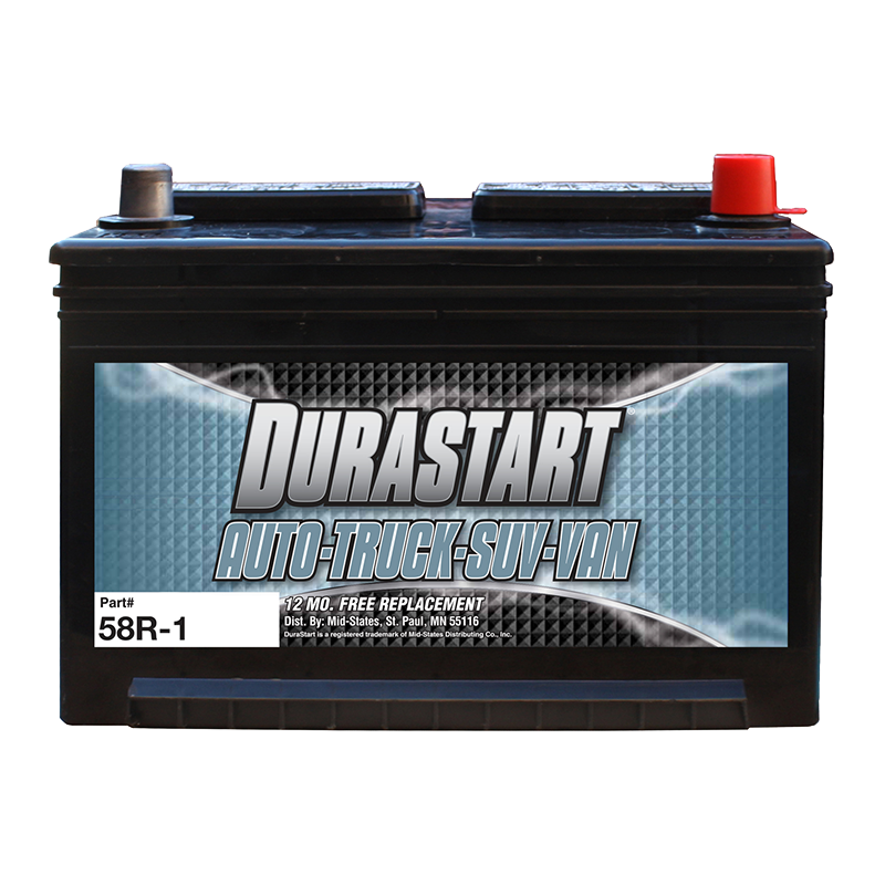 Durastart 525 CCA Auto/Truck/SUV/Van Battery, 58R-1