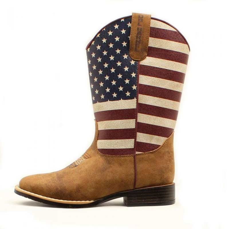 M&F Western Double Barrel Toddler Jacob American Flag Boot - 5