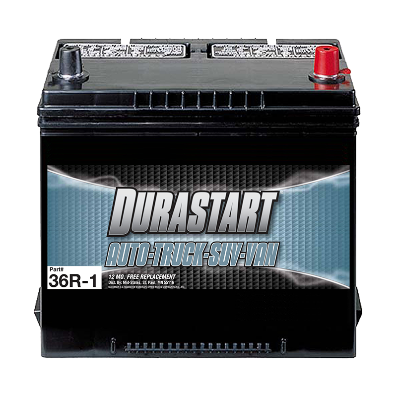 Durastart 650 CCA Auto/Truck/SUV/Van Battery, 36R-1