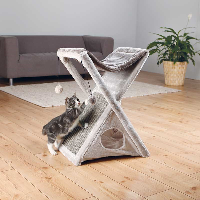 Trixie Pet Products Miguel Gray Fold and Store Cat Tower