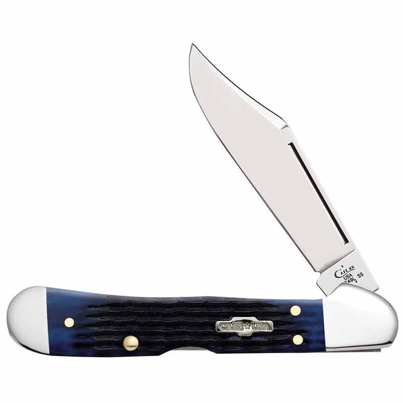 Case Blue Bone Rogers Corn Cob Jig Mini CopperLock Knife