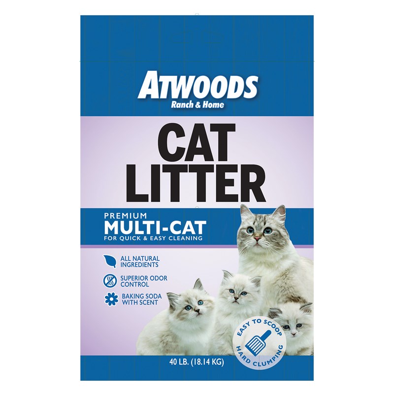 Atwoods Scoopable Multi Cat Litter, 40 LB