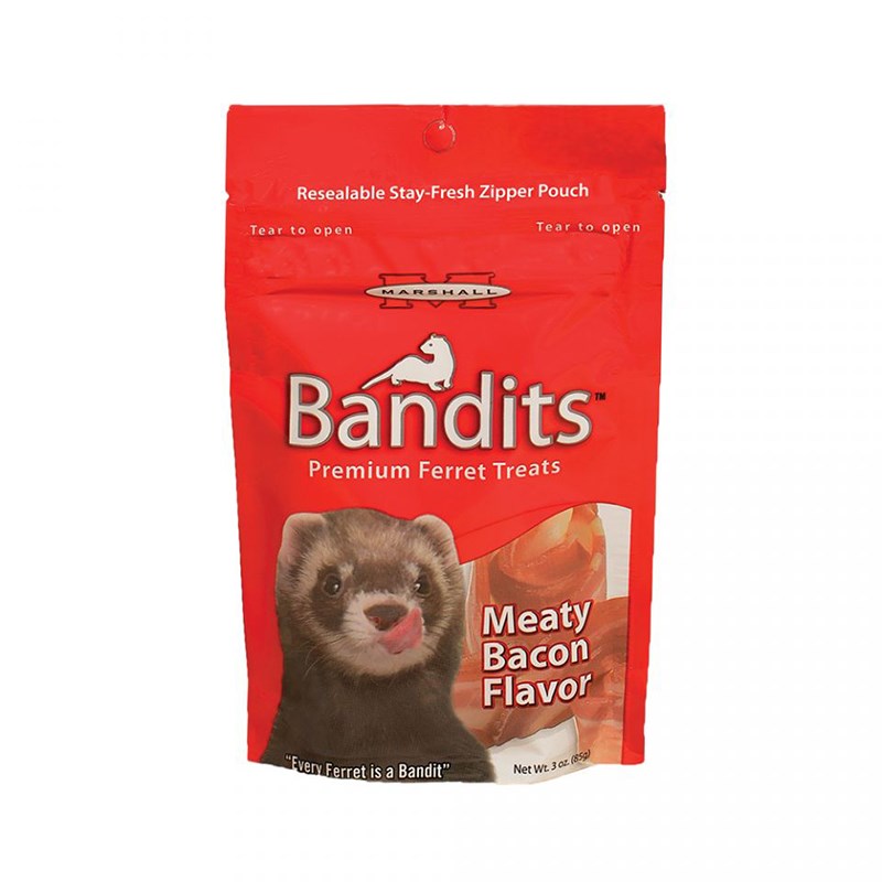 Marshall Bandits Bacon Flavored Ferret Treats, 3 oz.