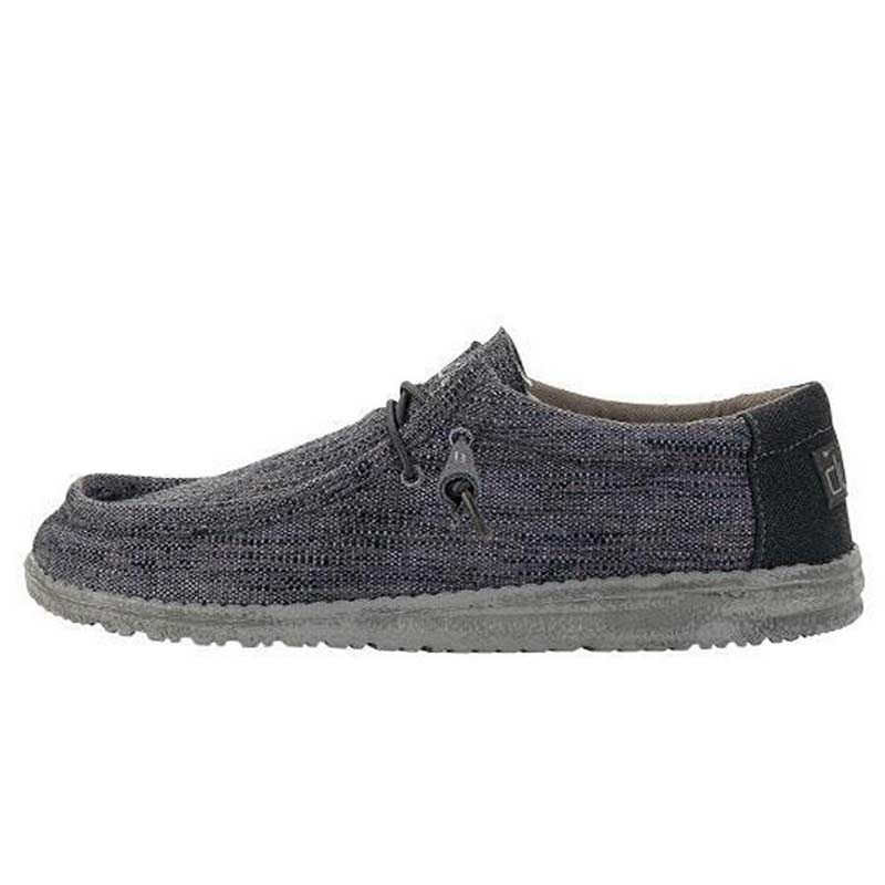 Hey Dude Men's Carbon Wally Woven Slip-On Shoe