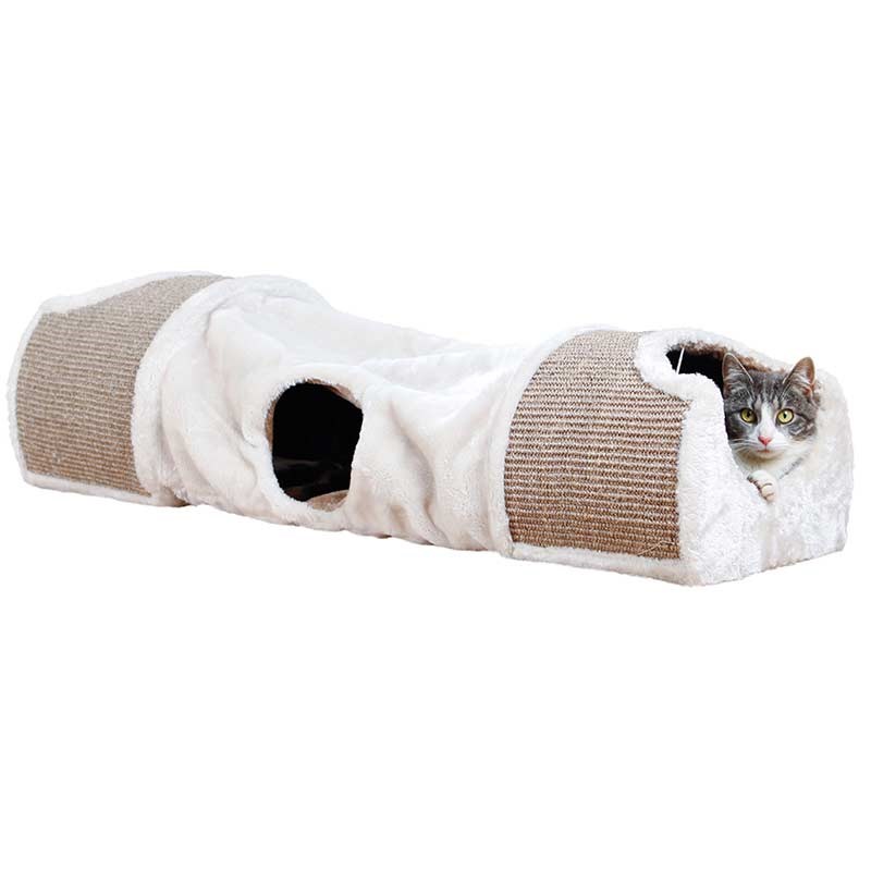 Trixie Pet Products Cuddly Condos Light Brown Sisal Scratching Tunnel