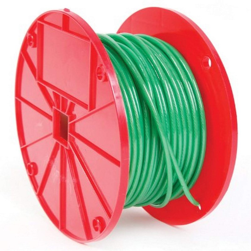 Koch Industries Cable, 1 by 7 Construction, Trade Size 1/16-.140 by 250 Feet, Galvanized with Green Vinyl Coating (Sold By the Foot)
