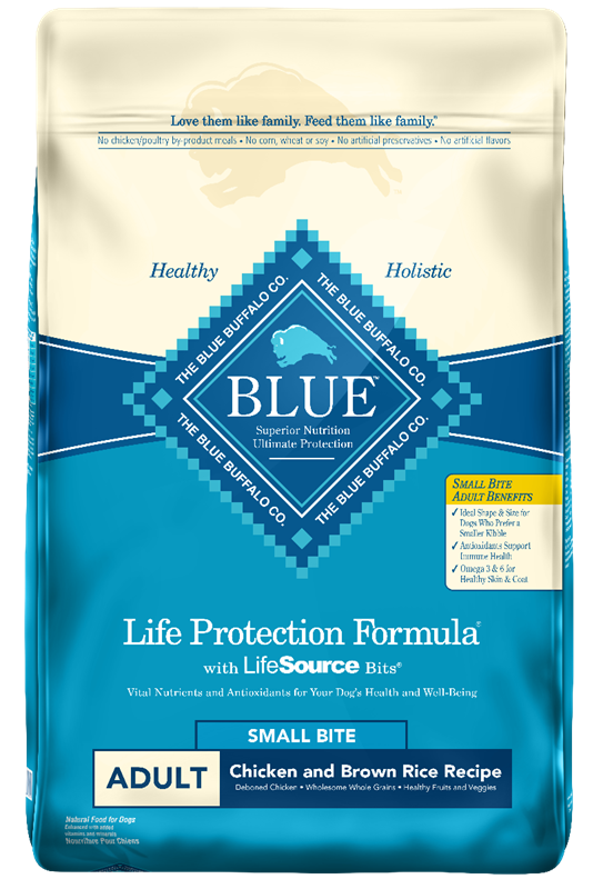 Blue Buffalo Life Protection Small Bites Adult Chicken and Brown Rice, 30 lbs