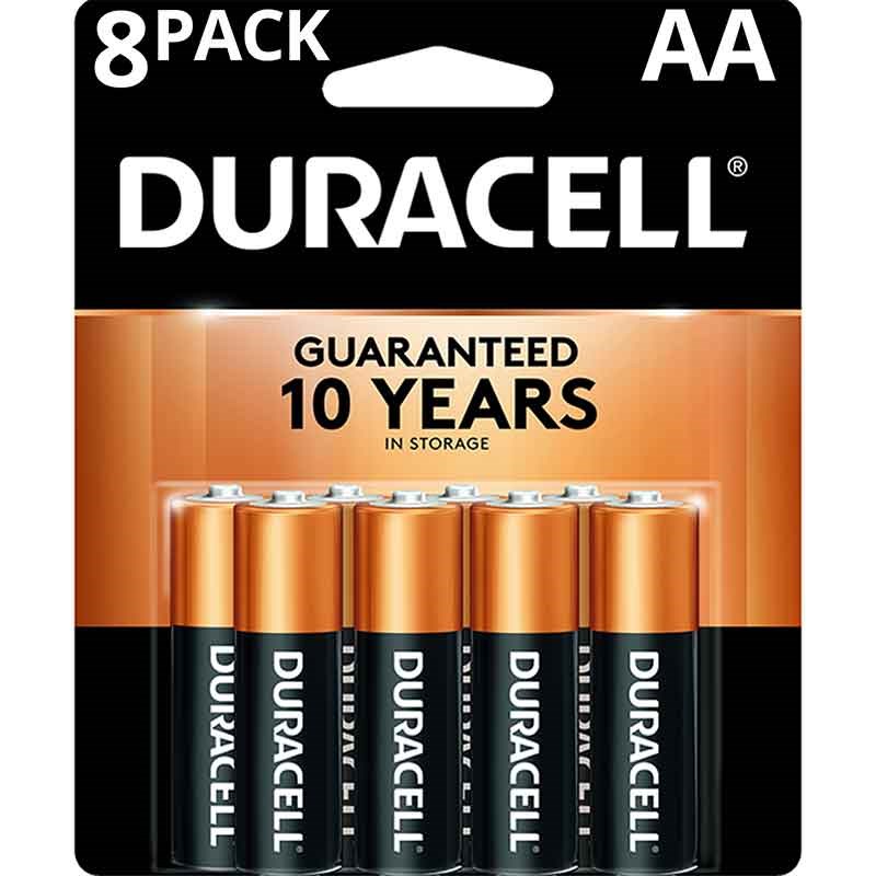 Duracell Coppertop Alkaline AA Batteries, 8 pack