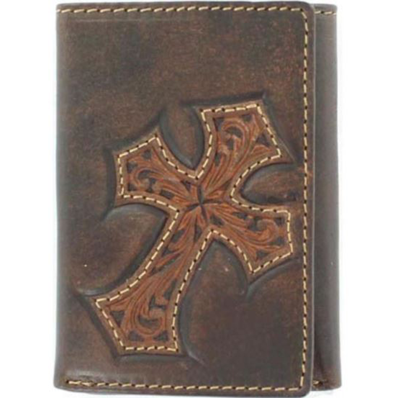 M&F Western Products Diagonal Cross Trifold Wallet