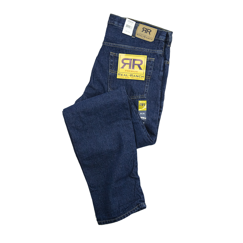 Real Ranch Men's Regular Fit 5 Pocket Jeans - Dark Wash