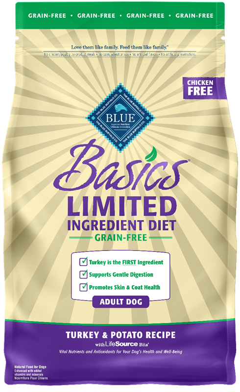 Blue Buffalo Basics Adult Turkey and Potato Recipe, 4 lbs