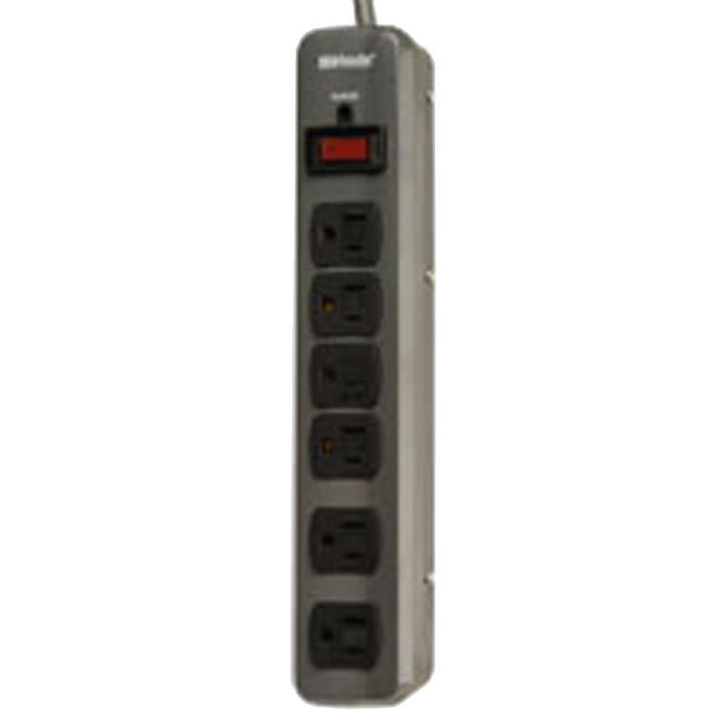 Coleman Cable Surge Protector, 6 Outlet, 3 ft