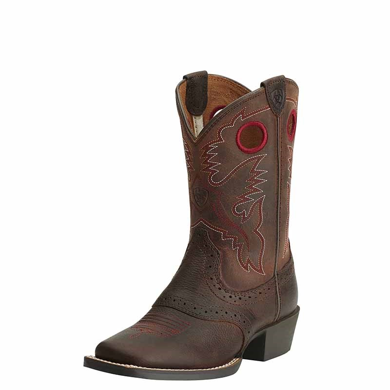 Ariat Children's Brown Oiled Rowdy Roughstock Western Boot - 6