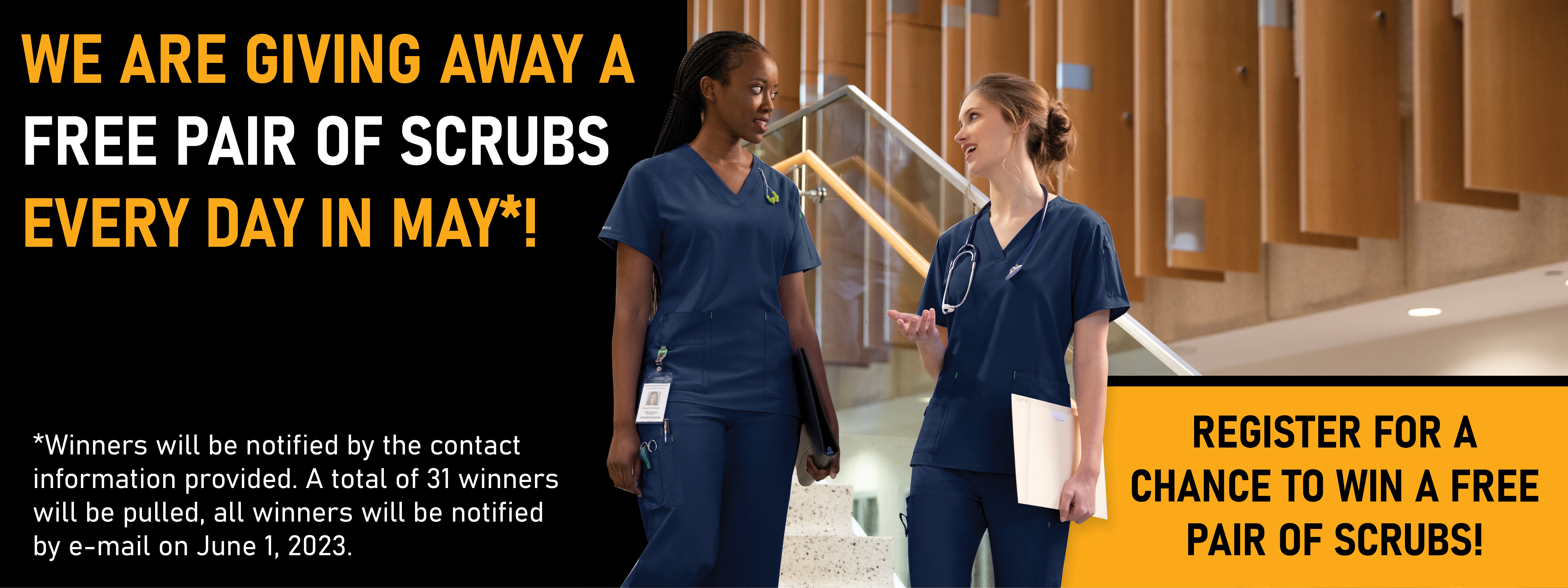 May Scrubs Giveaway Register to Win